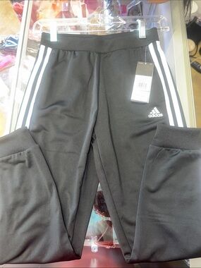 adidas Black Joggers with White 3-Stripes